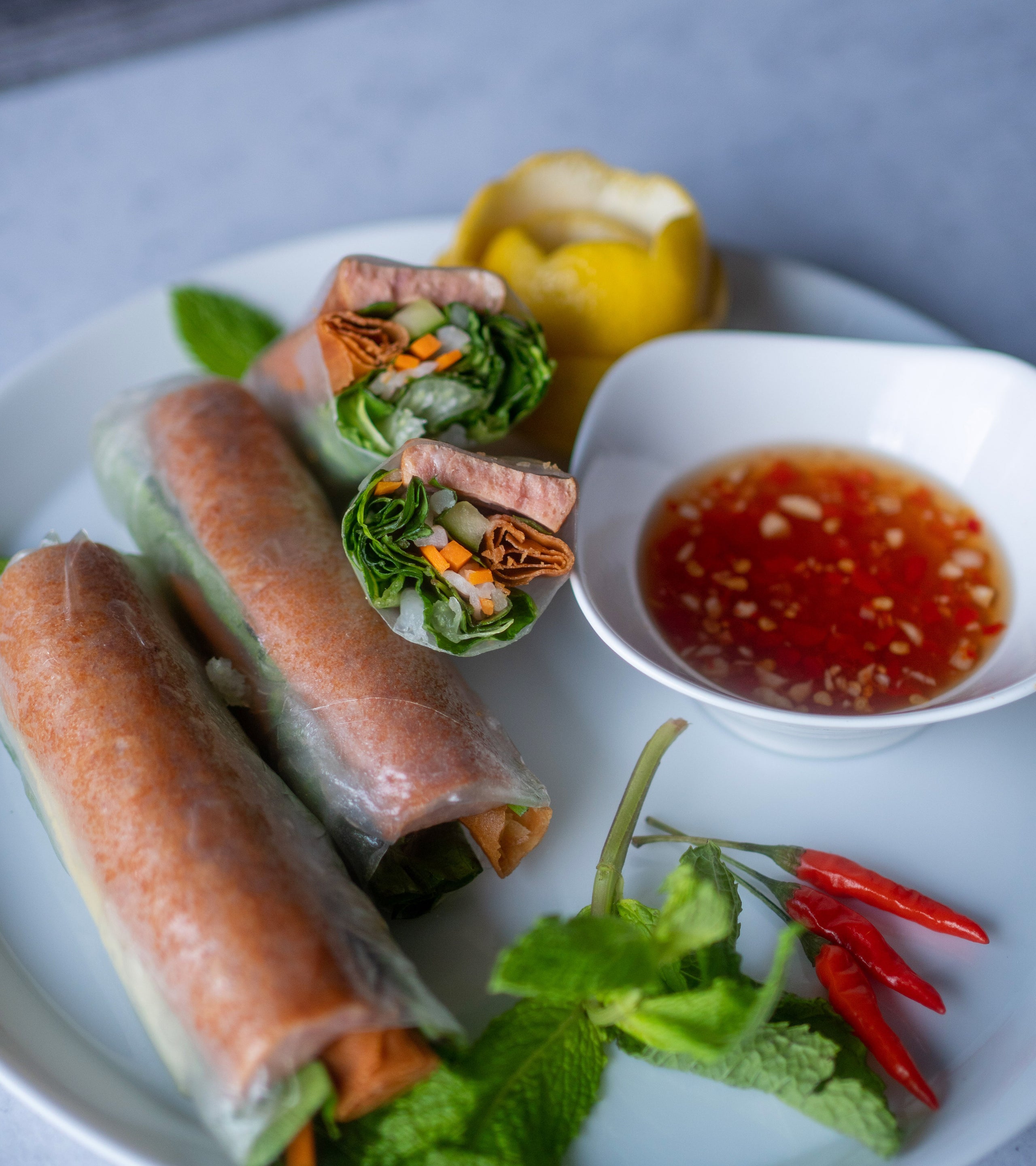 Goi Cuon Nem Nuong - Pork Kebab Summer Rolls | Ba Le Bakery